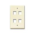 Ziotek Inc Cat5 Face Plate  4-Hole - Beige 180 0265